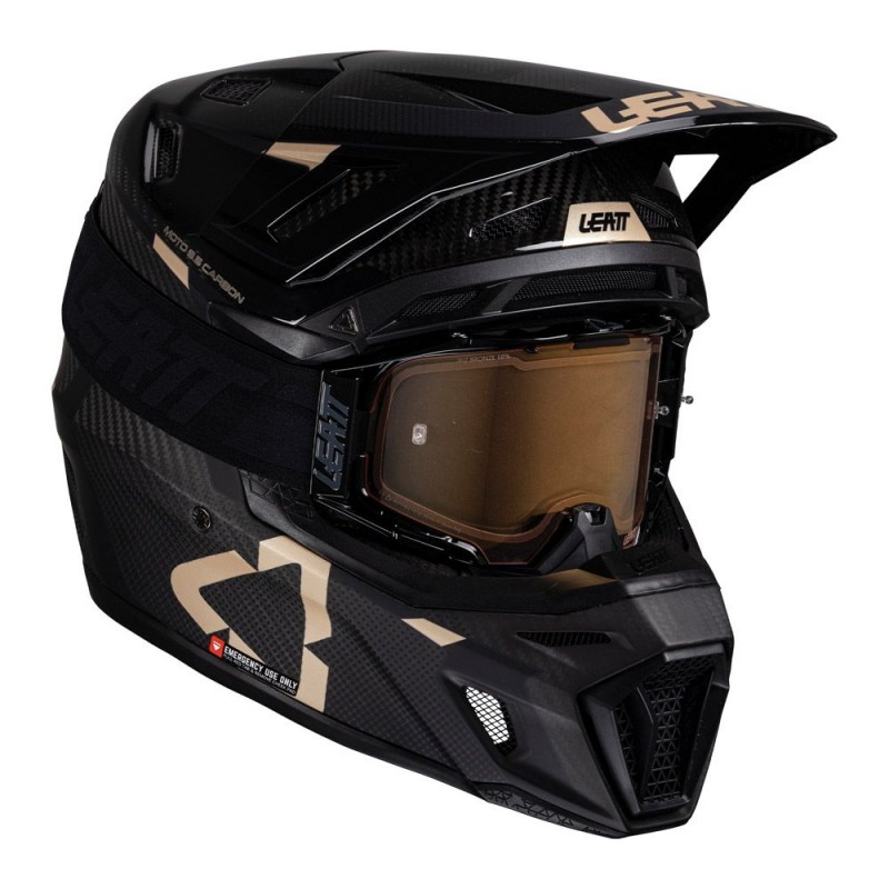 2025 leatt 9.5 v25 carbon motocross helmet black & 6.5 goggles