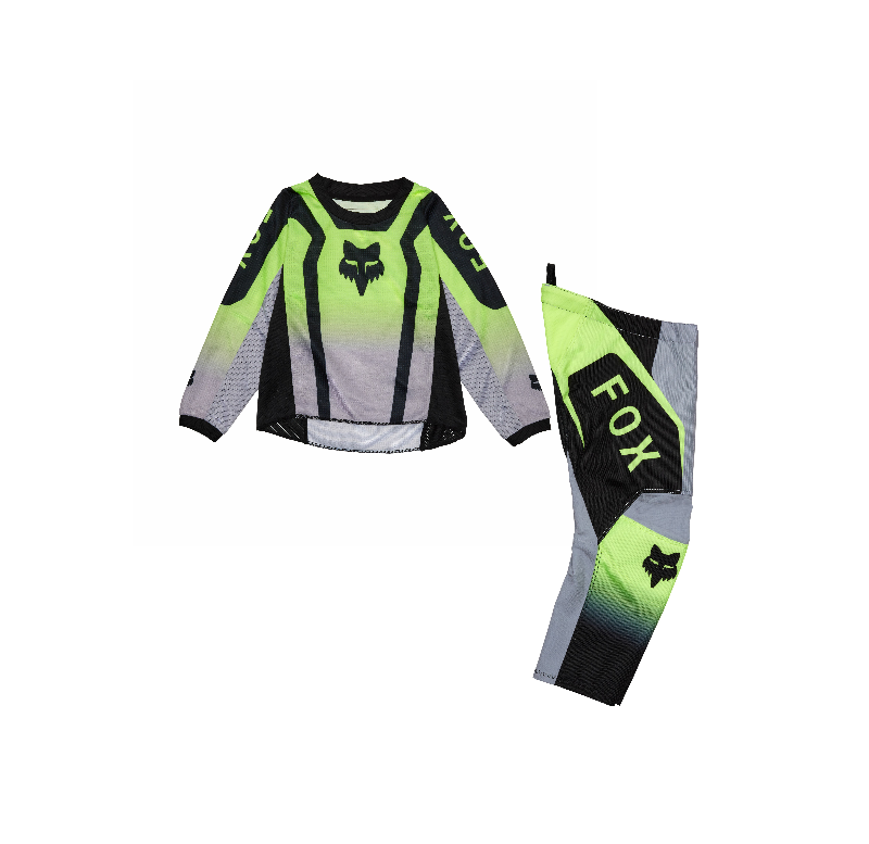 2025 fox 180 peewee toddler kids motocross gear lean flo yellow