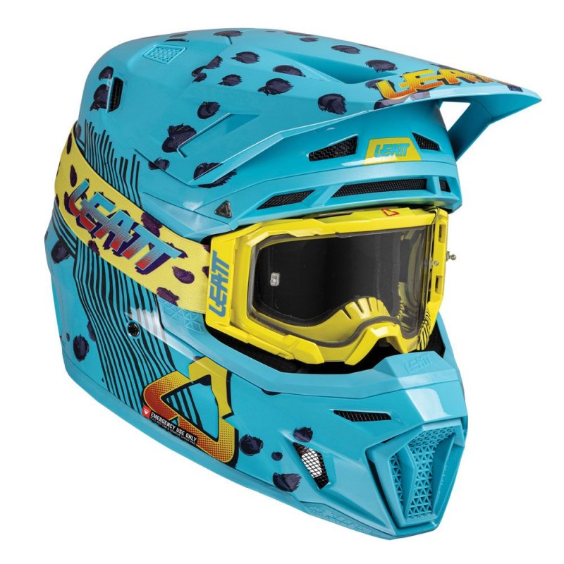 2025 leatt 8.5 v25 motocross helmet cheetah &