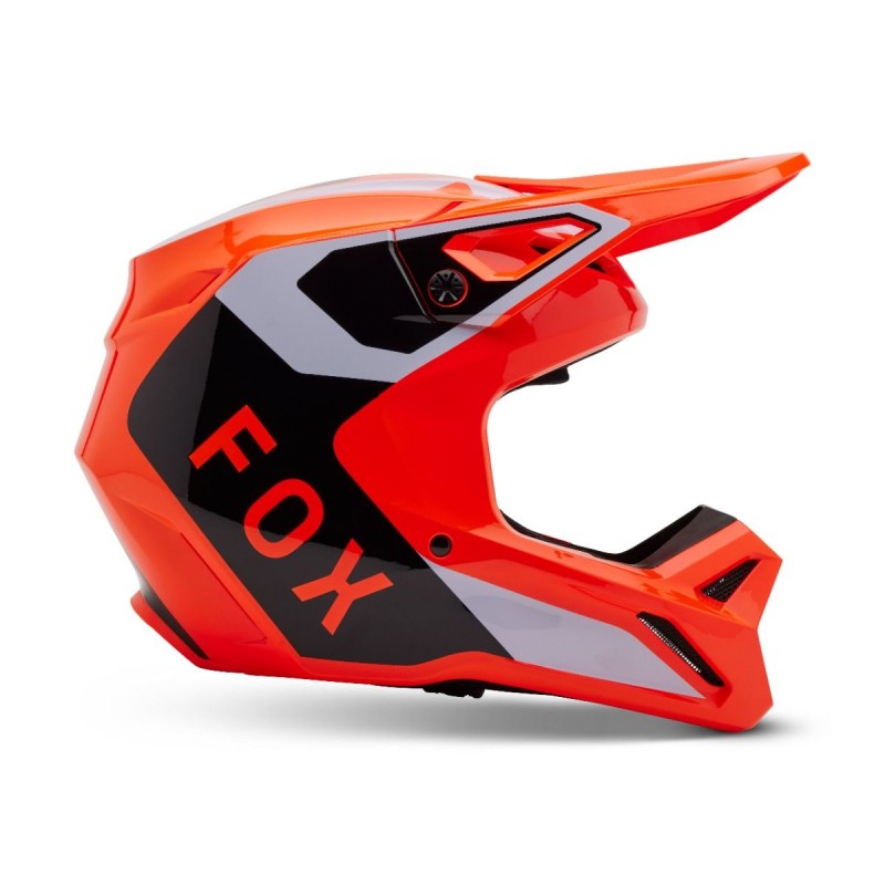 2025 Fox Youth V1 Lean Motocross Helmet Flo O