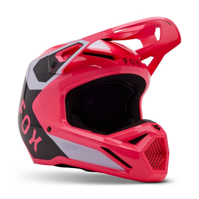 2025 fox youth v1 lean motocross helmet pink