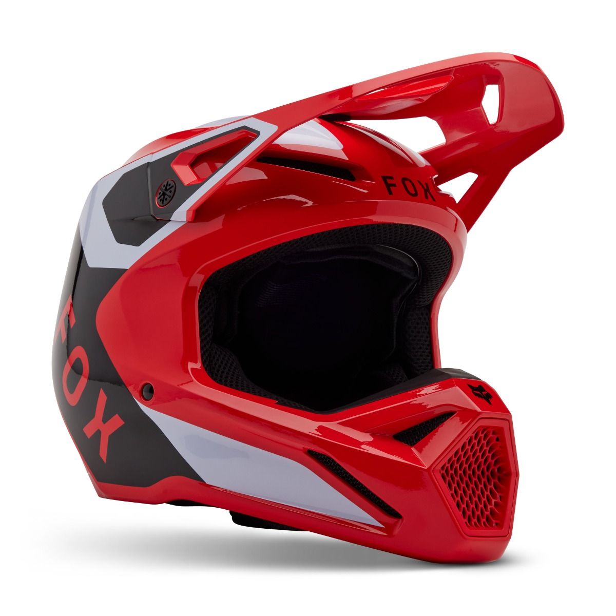 2025 fox v1 lean motocross helmet flo red