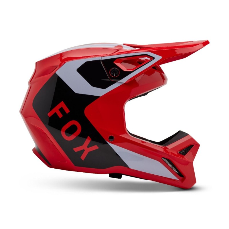 2025 Fox V1 Lean Motocross Helmet Flo Red