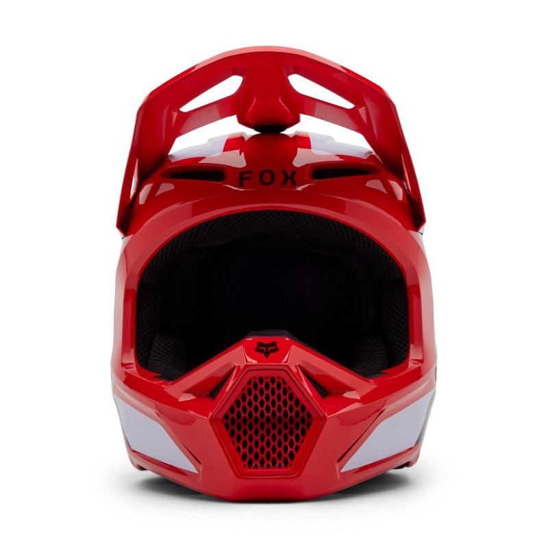 2025 Fox V1 Lean Motocross Helmet Flo Red