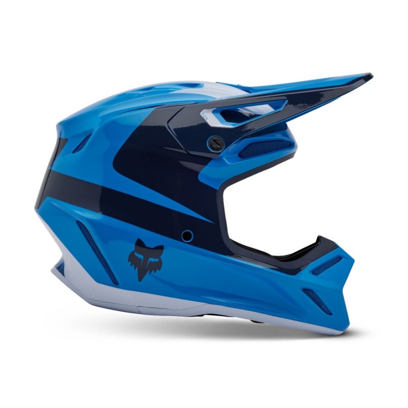 2025 Fox V3 DIVIDER TRU BLUE Motocross Helmet