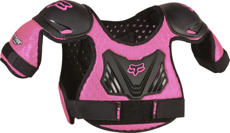 fox racing peewee kids toddler titan roost deflector body armour black pink